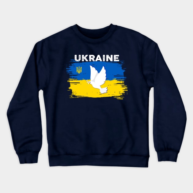 Ukrainian Peace Bird Crewneck Sweatshirt by Yurko_shop